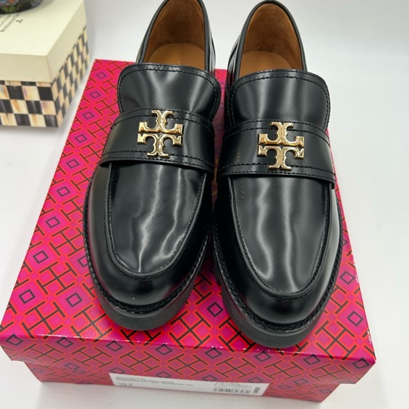 Women's Tory Burch Everly chunky leather loafers size 10.5 US