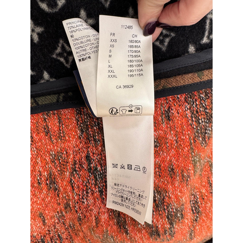 Louis Vuitton Monogram Bull Jacquard Knit Vest Turquoise Buttons XXL