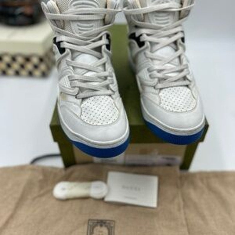 Women's Gucci interlocking G leather distressed sneakers size 37 made in Italy