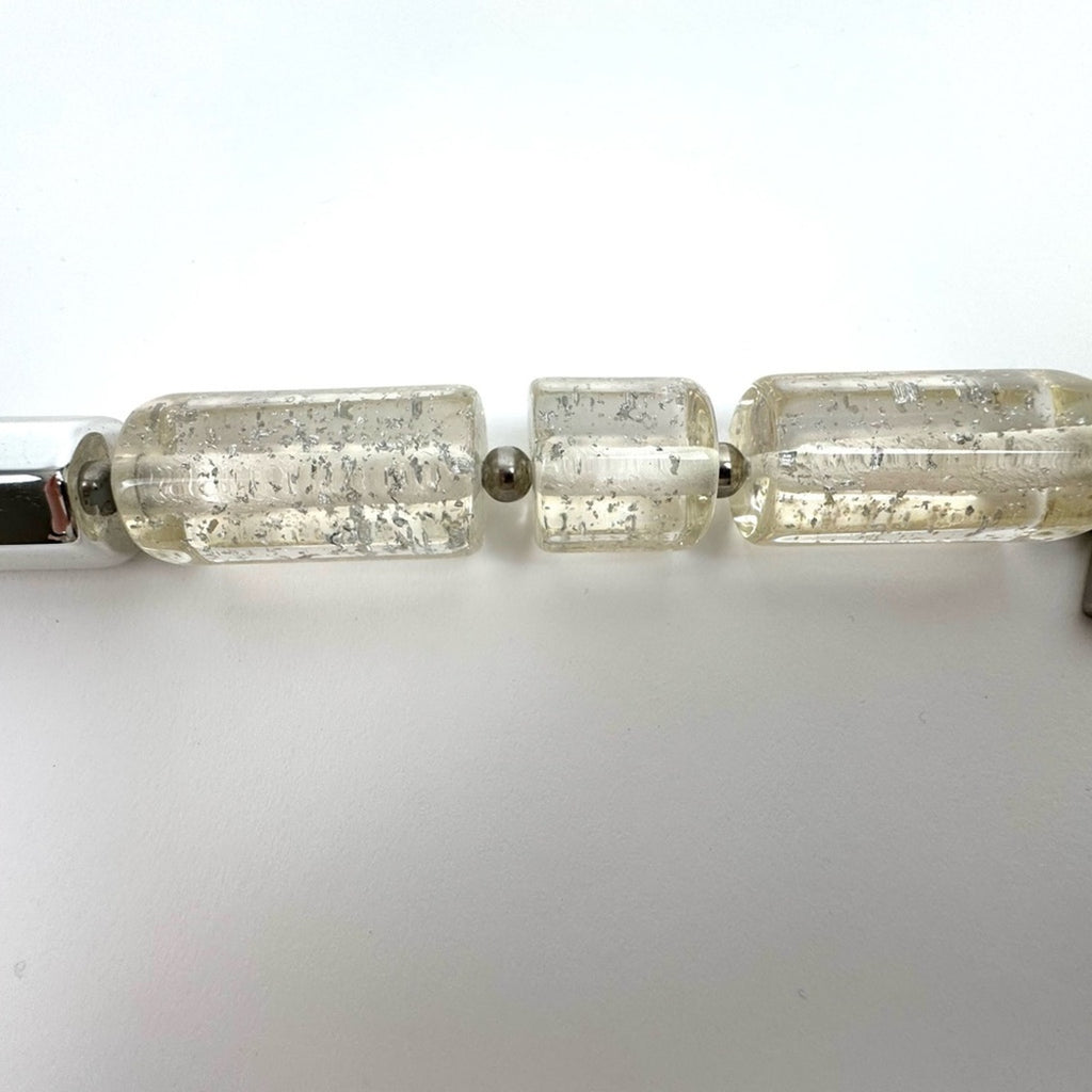 Clear Geometric Statement Necklace Modern Design