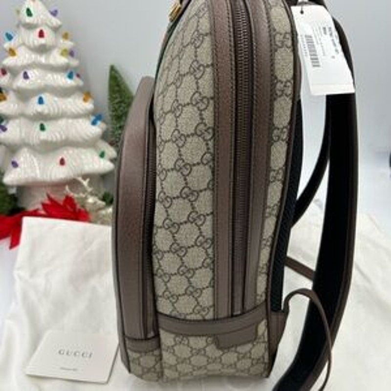 Gucci Ophedia GG Supreme, canvas and leather backpack made in Italy NWT