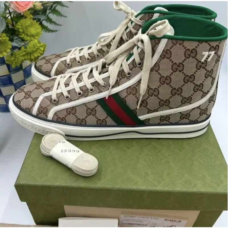 Men's Gucci tennis 1977 high top sneakers size 13 made in Italy