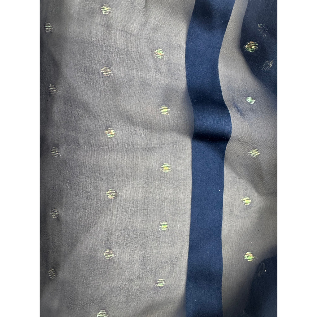 Christian Dior Blue Rare Metallic Flakes Large Shawl Scarf