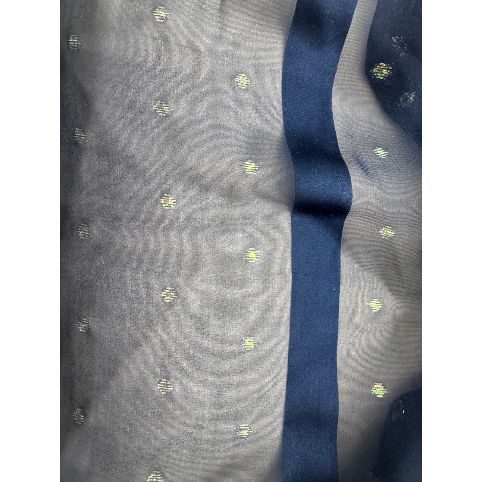 Christian Dior Blue Rare Metallic Flakes Large Shawl Scarf