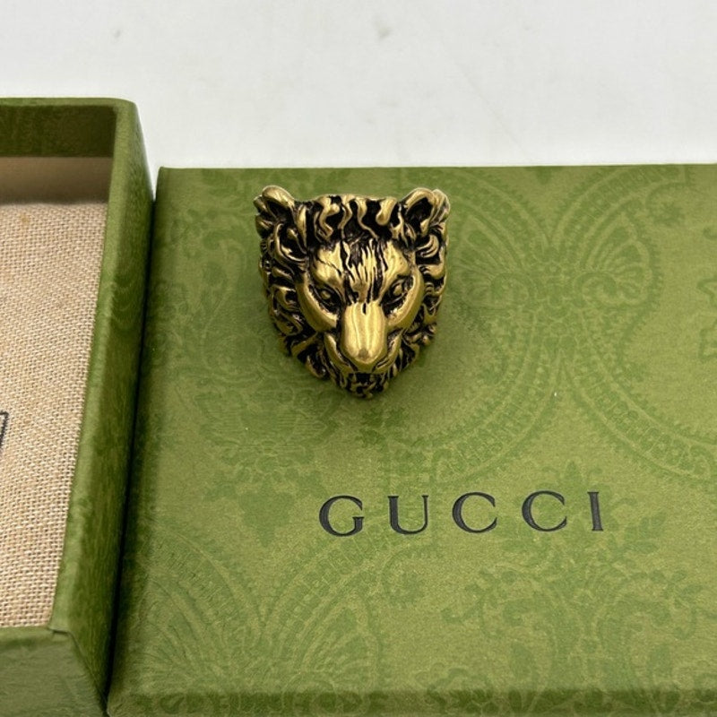Unisex Gucci iconic Lionhead ring size 10 made in Italy