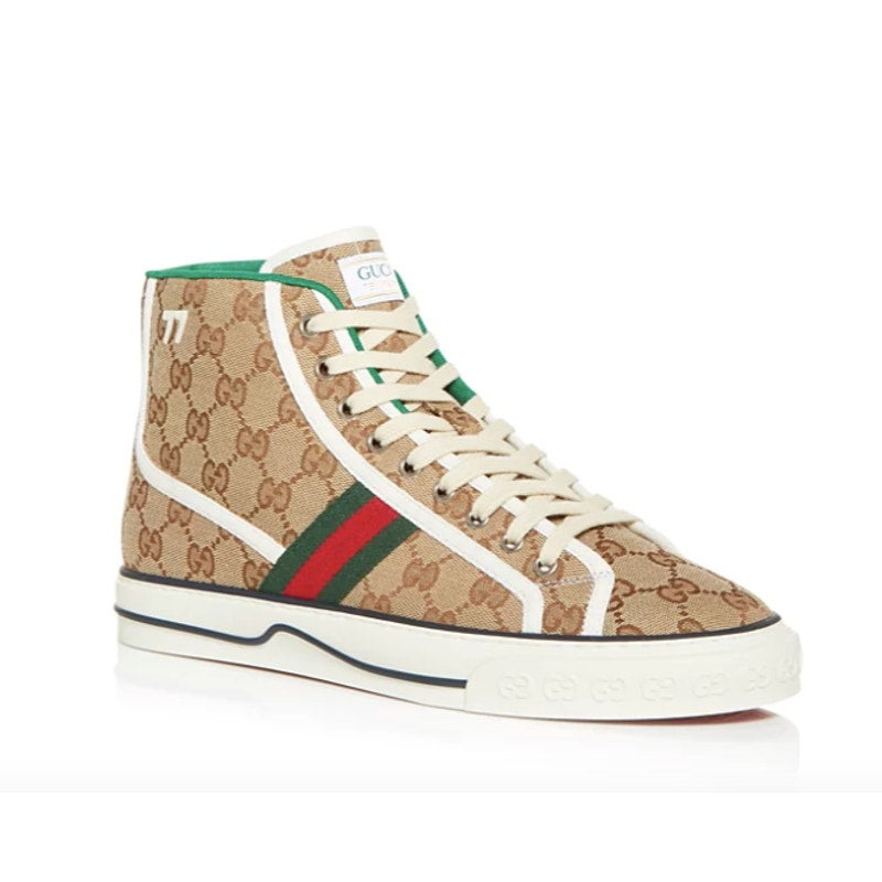 Men's Gucci tennis 1977 high top sneakers size 12.5 made in Italy