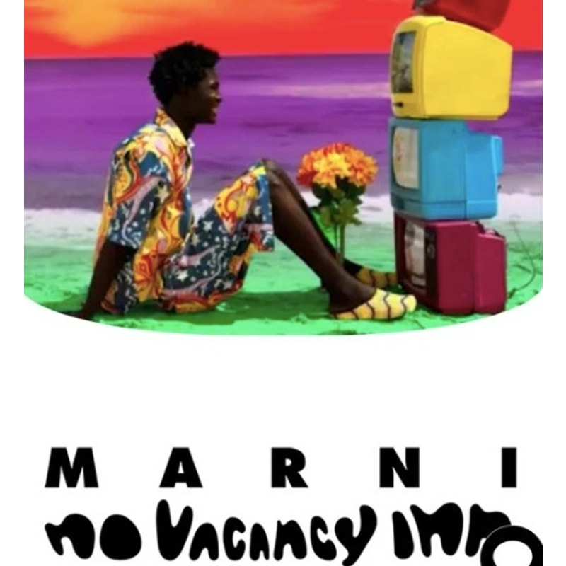 MARNI One Of A Kind Treasure, Cape is the No Vacancy Inn/Marni Collab. Feature
