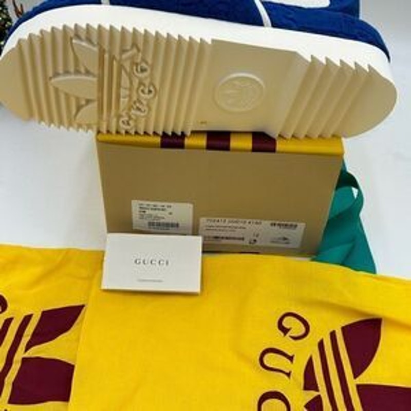 Men’s Gucci X Adidas, slide sandals size 12 made in Italy