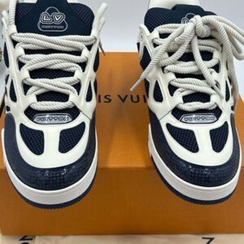 Men’s Louis Vuitton blue skate trainer sneakers size 11 fits 13 US made in Italy