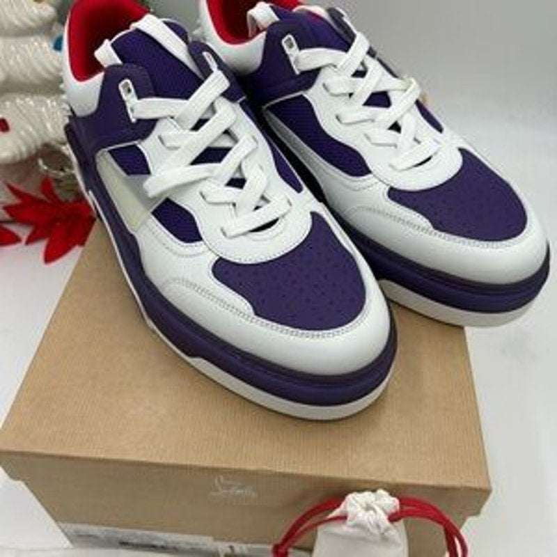 Christian Louboutin Mens Astroloubi, leather trimmed sneakers size 45