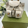 Gucci Leather bamboo backpack made in Italy NWT