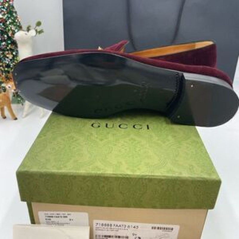 Men’s Gucci velvet horse bit dress loafers size 9.5 fits 10.5 US made Italy