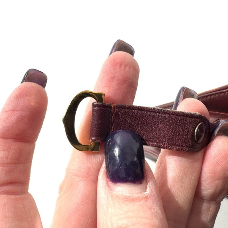 Cartier Burgundy Wristlet pouch with exterior front pocket w/interior peeling