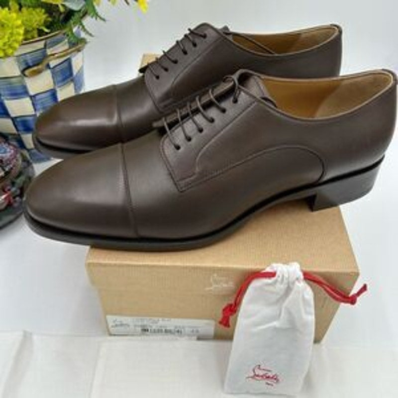 Men's Christian Louboutin cotomale Leather Oxford, size 45 made in Italy