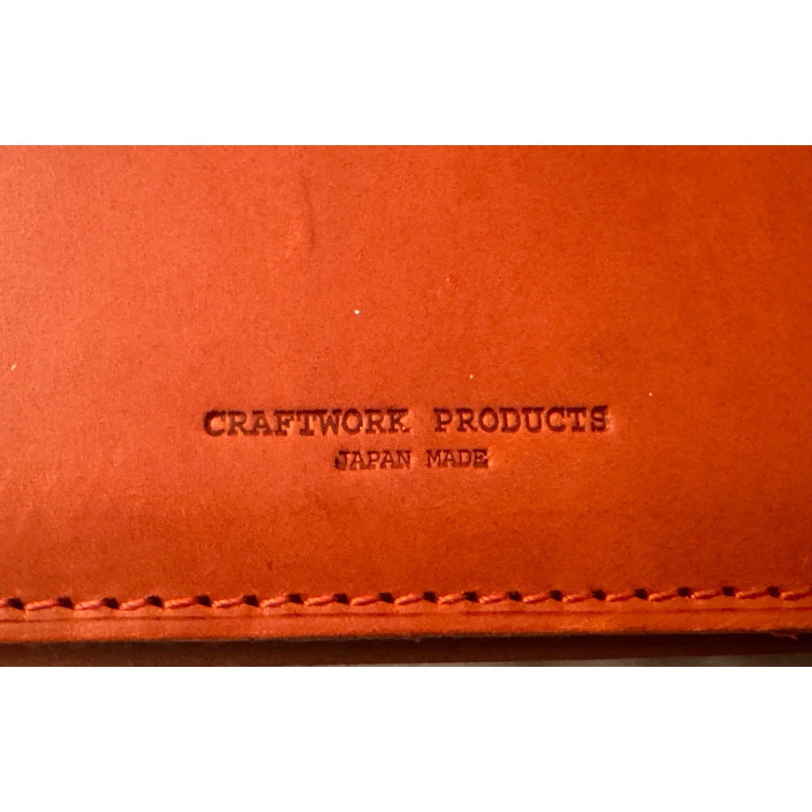 Craftwork Products Japan Made Deep Orange Colorblock Motif Long Wallet
