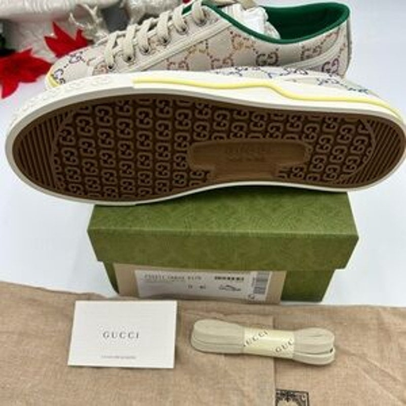 Women's Gucci tennis 1977 low top sneakers in canvas with multicolor crystals 40