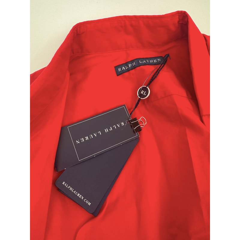 Ralph Lauren Black Label NWT Red Button Down Shirt Size 10