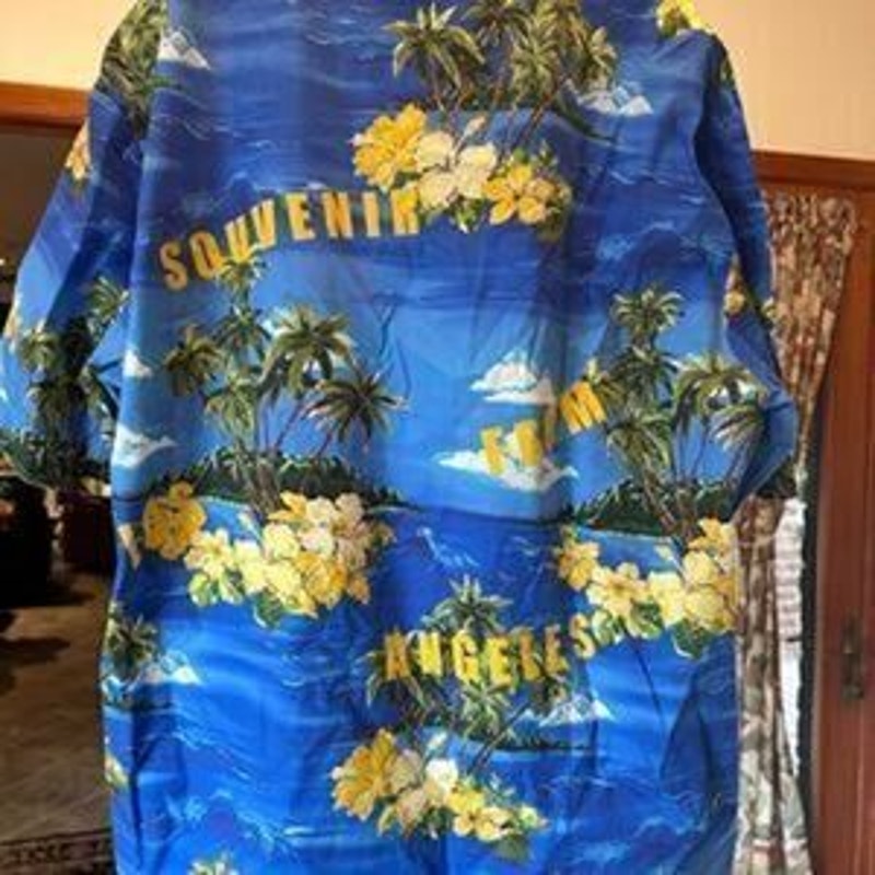 Men’s Gucci palm tree, print bowling shirt size size 56 made in Italy