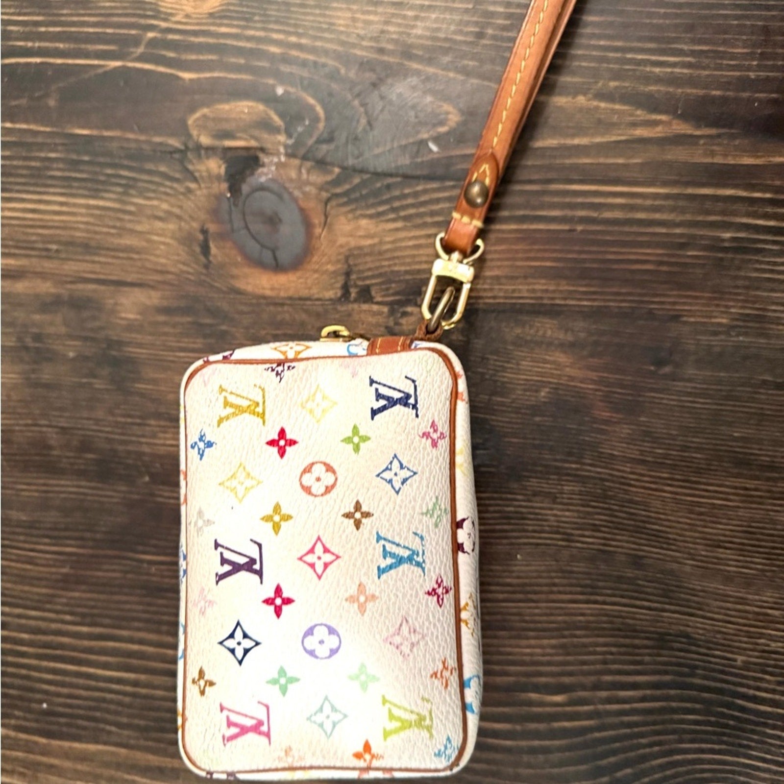 Louis Vuitton Takashi Murakami Monogram Multicolore Trousse Wapity Clutc…