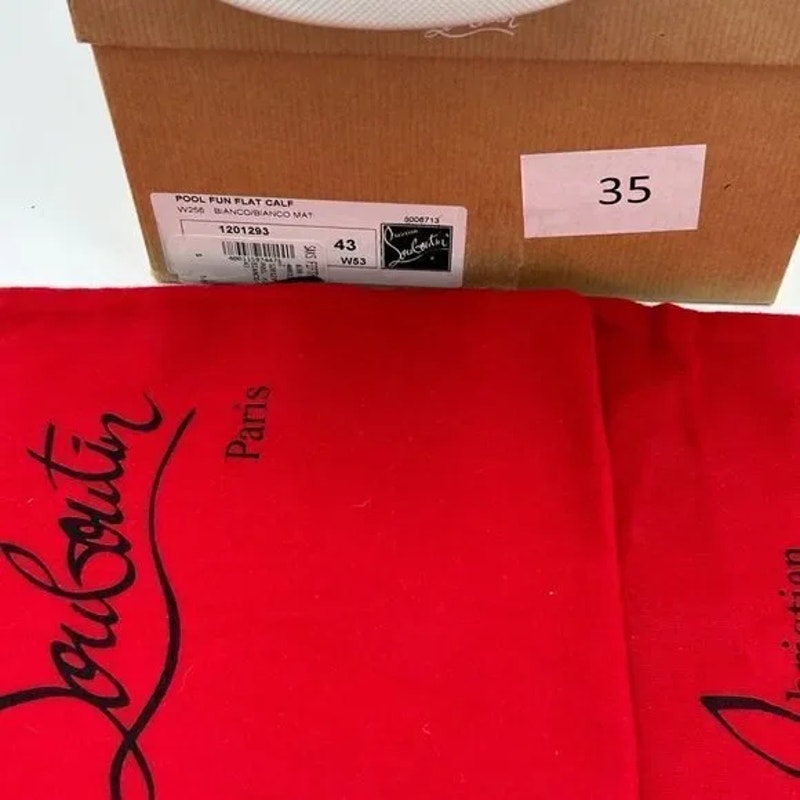 Men’s Christian Louboutin pool fun slides size 43 made in Italy