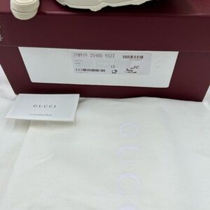 Gucci Beige Sneakers with Red Accents size 10 made in Italy