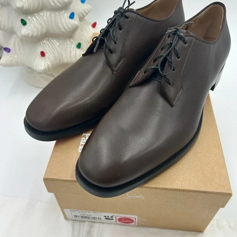 Men's Christian Louboutin chambeliss Derby shoes size 42.5 made in Italy