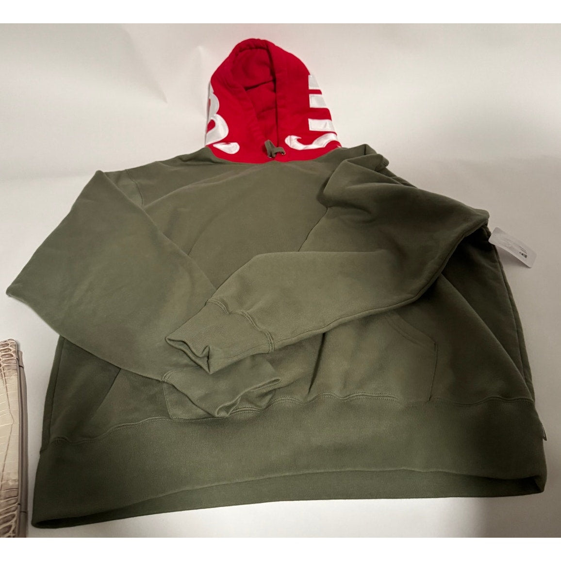 Supreme NWT Men's Light Olive 2021 Contrast Hooded Sweatshirt Size L