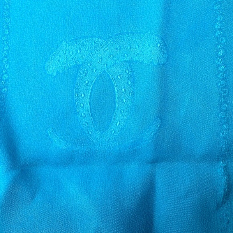 Cartier Scarf, Blue w/ Jewel motif and buckle detail