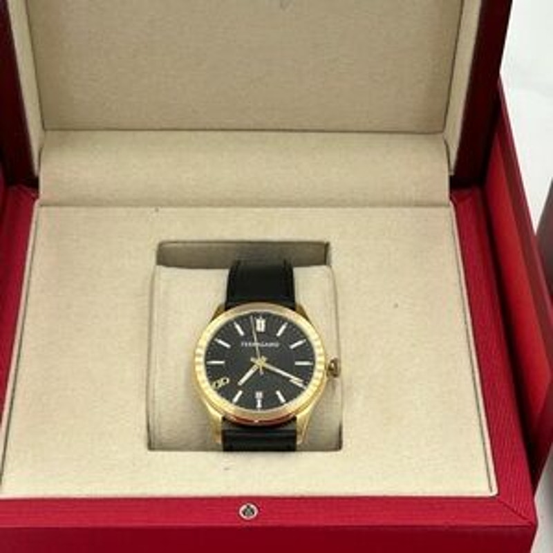 Men's Salvatore Ferragamo, Swiss watch 42 mm black strap NWT
