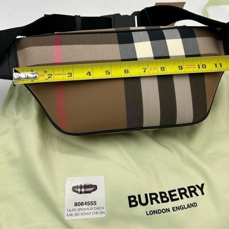 Unisex Burberry multicolor adjustable check belt bag/fanny pack Made in Italy