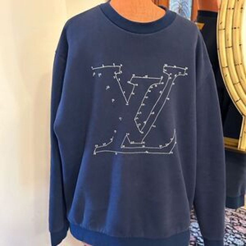 Men’s Louis Vuitton, LV stitch, embroidered sweatshirt size XXL made in Italy