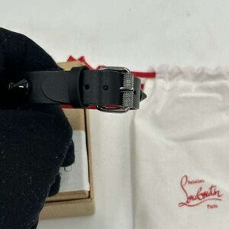 Christian Louboutin Loubilink calf leather Black Studded Bracelet