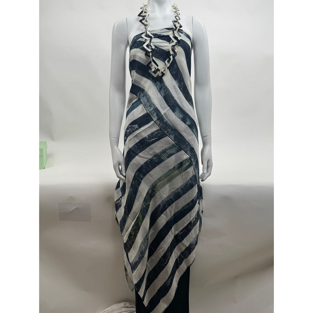 Dries Van Noten Striped Patterned Wrap – Multi-Way Dress, Skirt, Top & Head Wrap