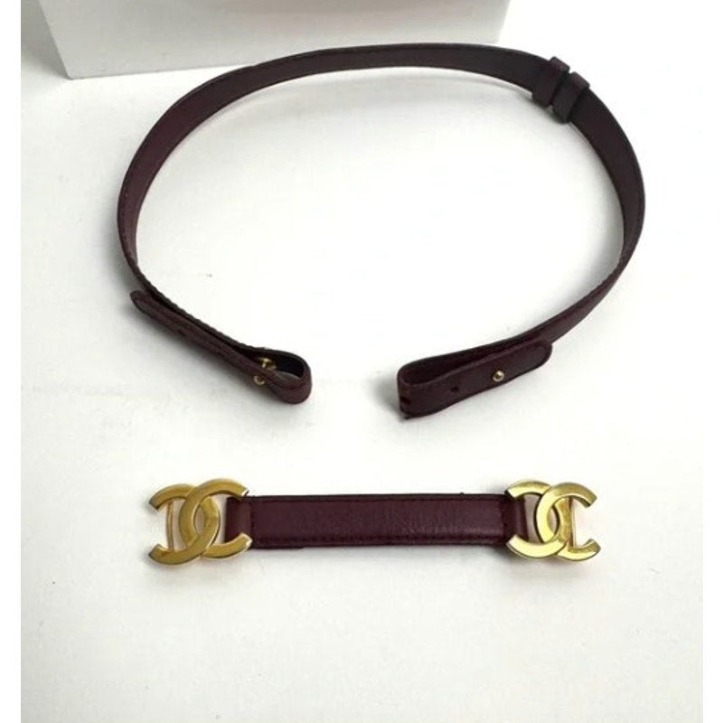 Chanel headband/wrap bracelet/choker/adjustable leather piece. Listing belt only