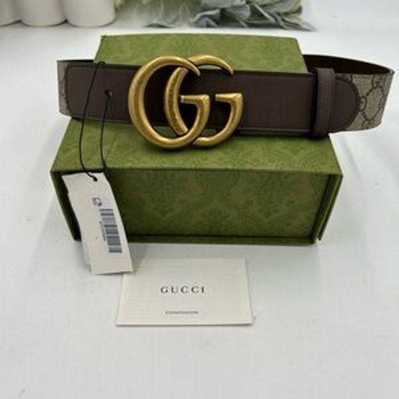 Unisex Gucci GG Marmont, Supreme leather/canvas belt size 80 cm/32 inches