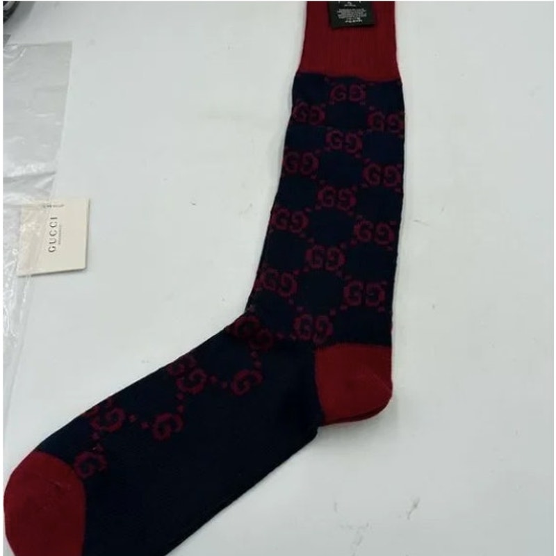 Men's Gucci interlocking G logo, socks, cotton blend size large made in Italy