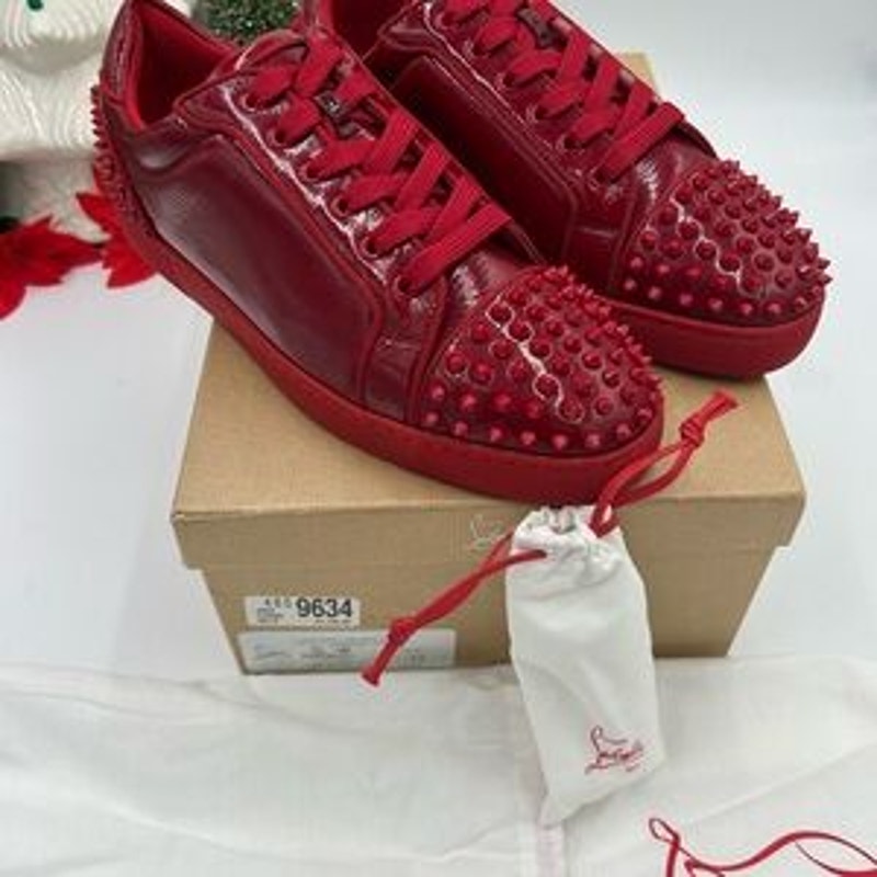 Men's Christian Louboutin SEAVASTE orlato flat sneakers size 45 made in Italy