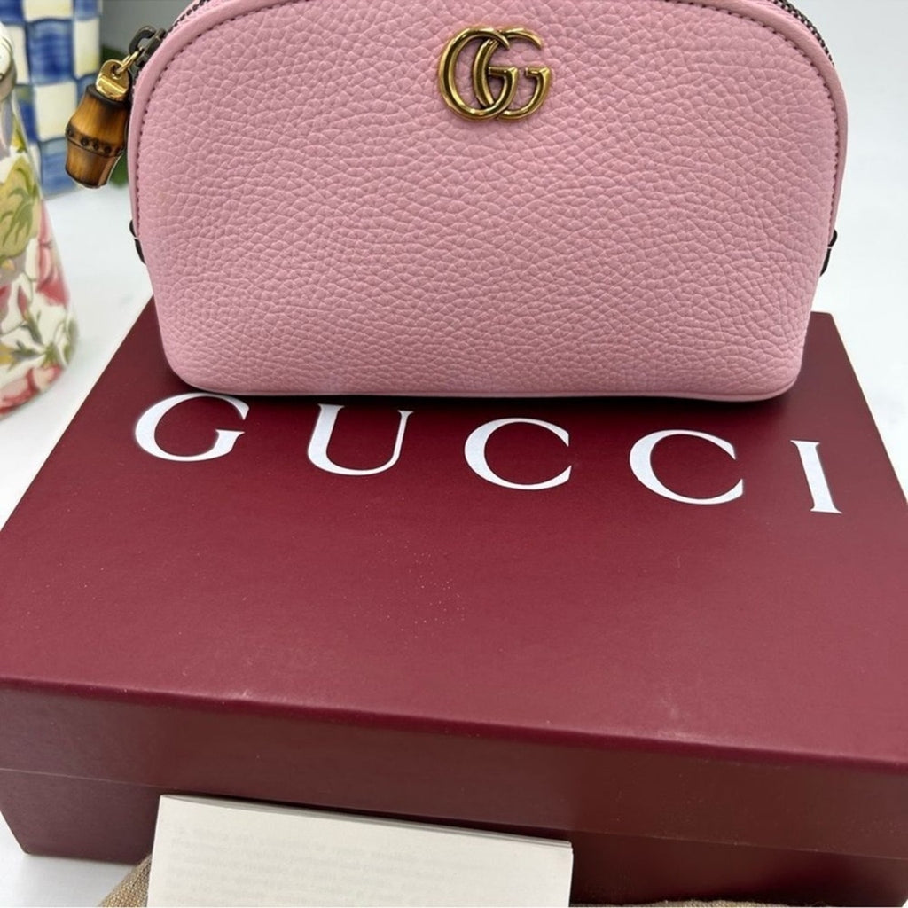 Women's pink Gucci, Marmont GG Beauty/ cosmetic case/second bag Made in Italy