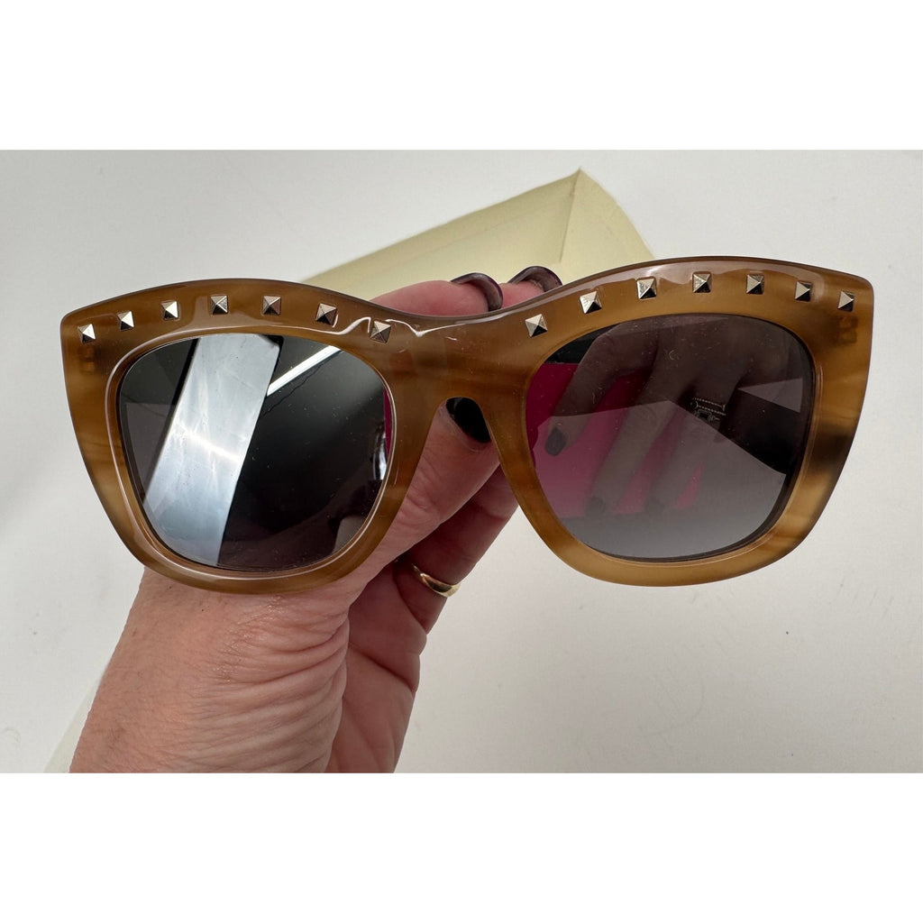 Women's Valentino NWOT Rockstud Two-Tone Cat-Eye Sunglasses