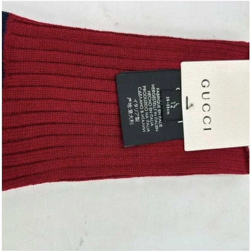 Men's Gucci interlocking G logo, socks, cotton blend size large made in Italy