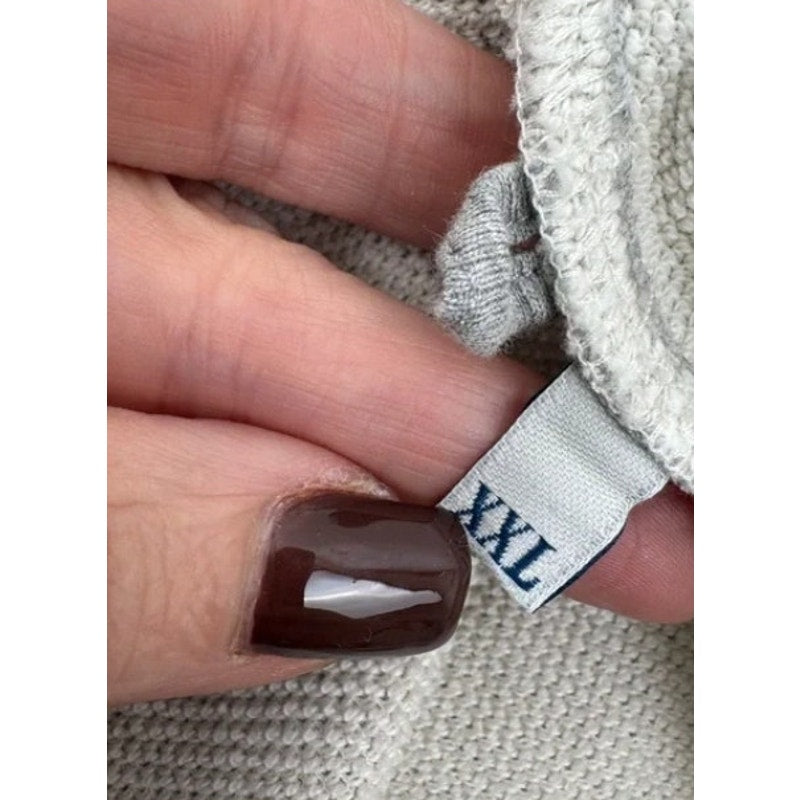 Moncler Men’s 2XL Gray Zip-Up Hoodie – Metallic Puffed Lettering (NWOT)