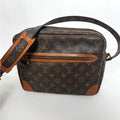 Louis Vuitton Brown Monogram Potomac top zip shoulder bag with adjustable strap