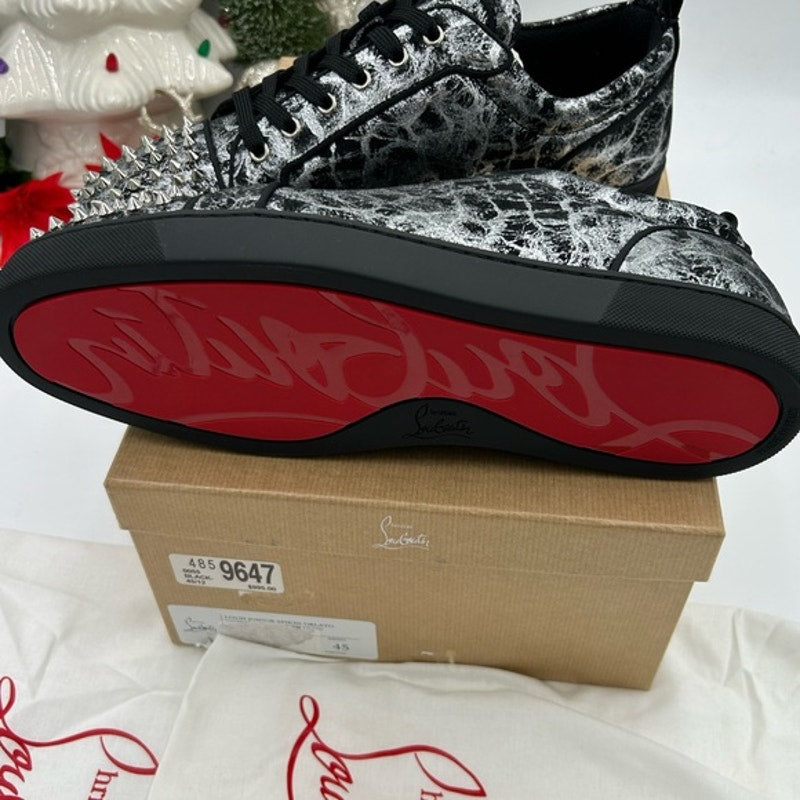 Men's Christian Louboutin, Louis Jr, orloto storm print Leather sneakers size 45