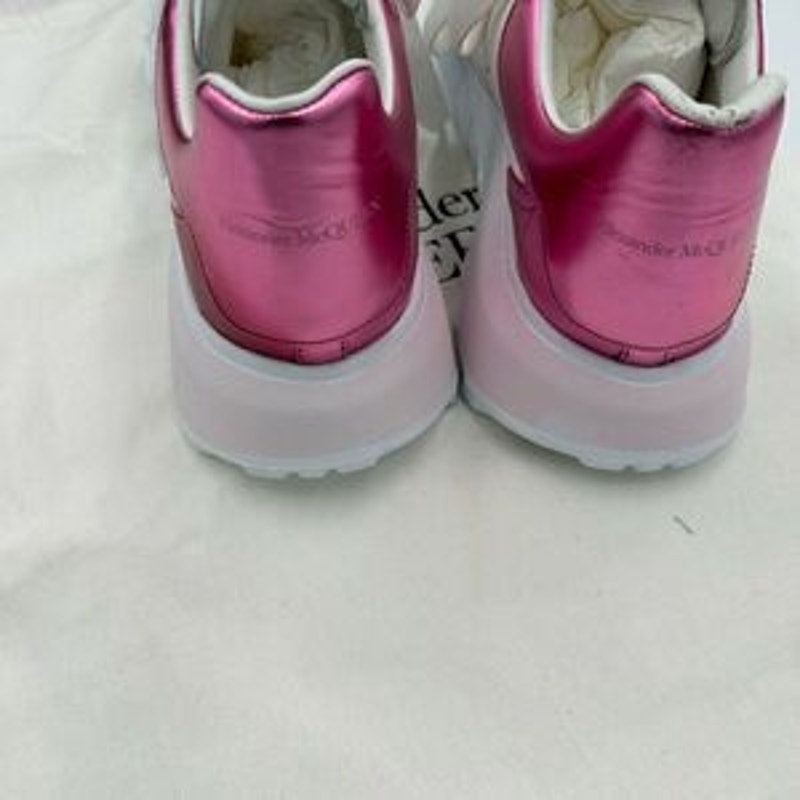 Women’s Alexander McQueen low top metallic sneaker size 38 made in Italy