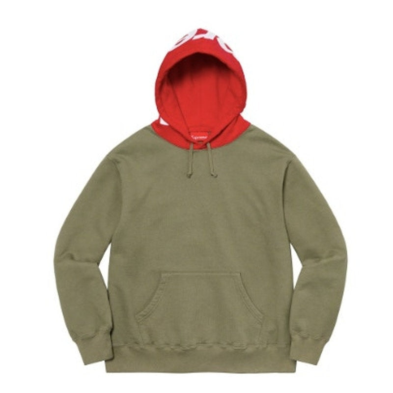 Supreme NWT Men's Light Olive 2021 Contrast Hooded Sweatshirt Size L