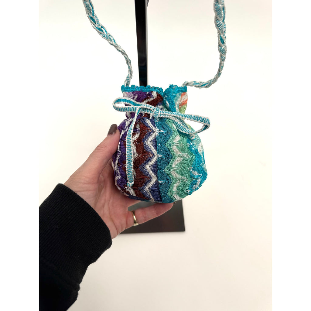 Women's Multicolor Flame Stitch Boho Crossbody Shoulder Bag