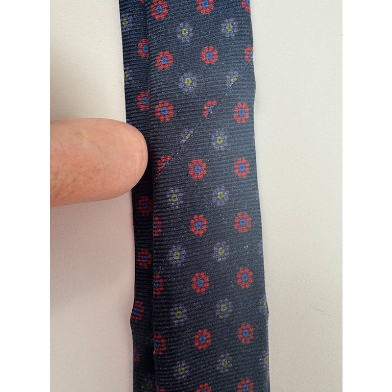 Kiton Napoli Men's Multicolor Floral 100% Silk Tie Made in Italy