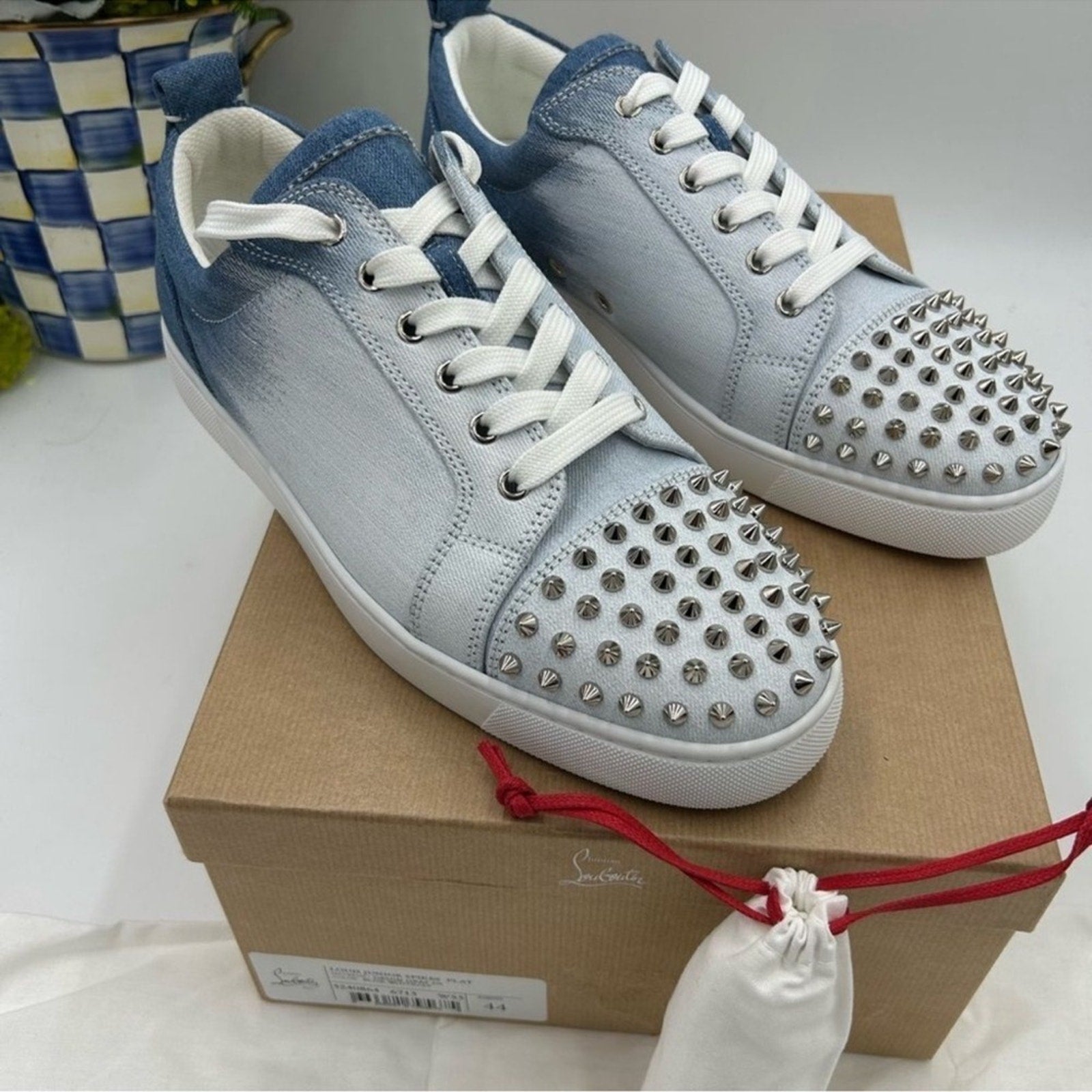 Men's Christian Louboutin, Louis Jr spikes size 44 made in Italy