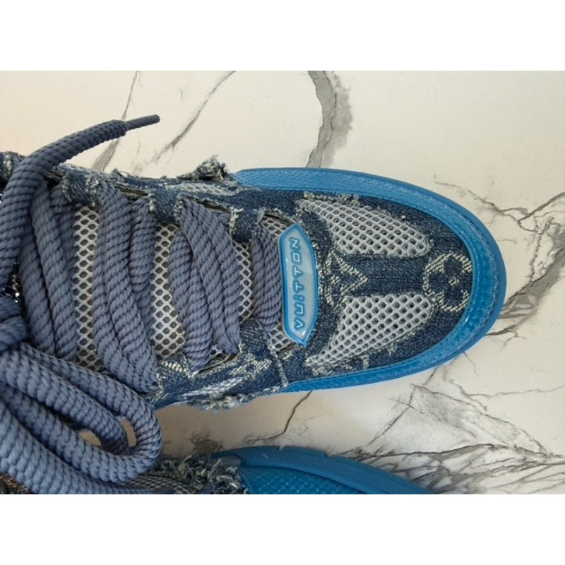 Louis Vuitton Blue Swarovski Monogram Skate Trainers – Men’s LV 8.5 / US 9.5