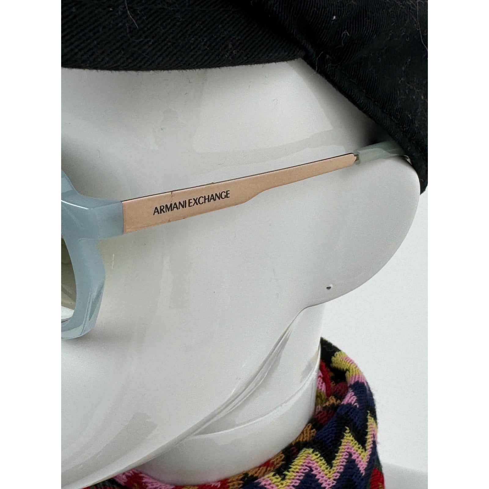 Armani Exchange Light Blue Round Geometric Sunglasses